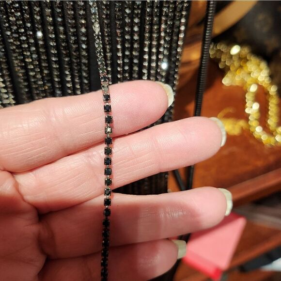 Circular Tubular Handbag with Rhinestone Fringe. - Picture 8 of 8